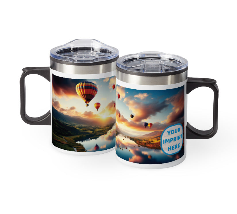 River And Air Balloons Mug